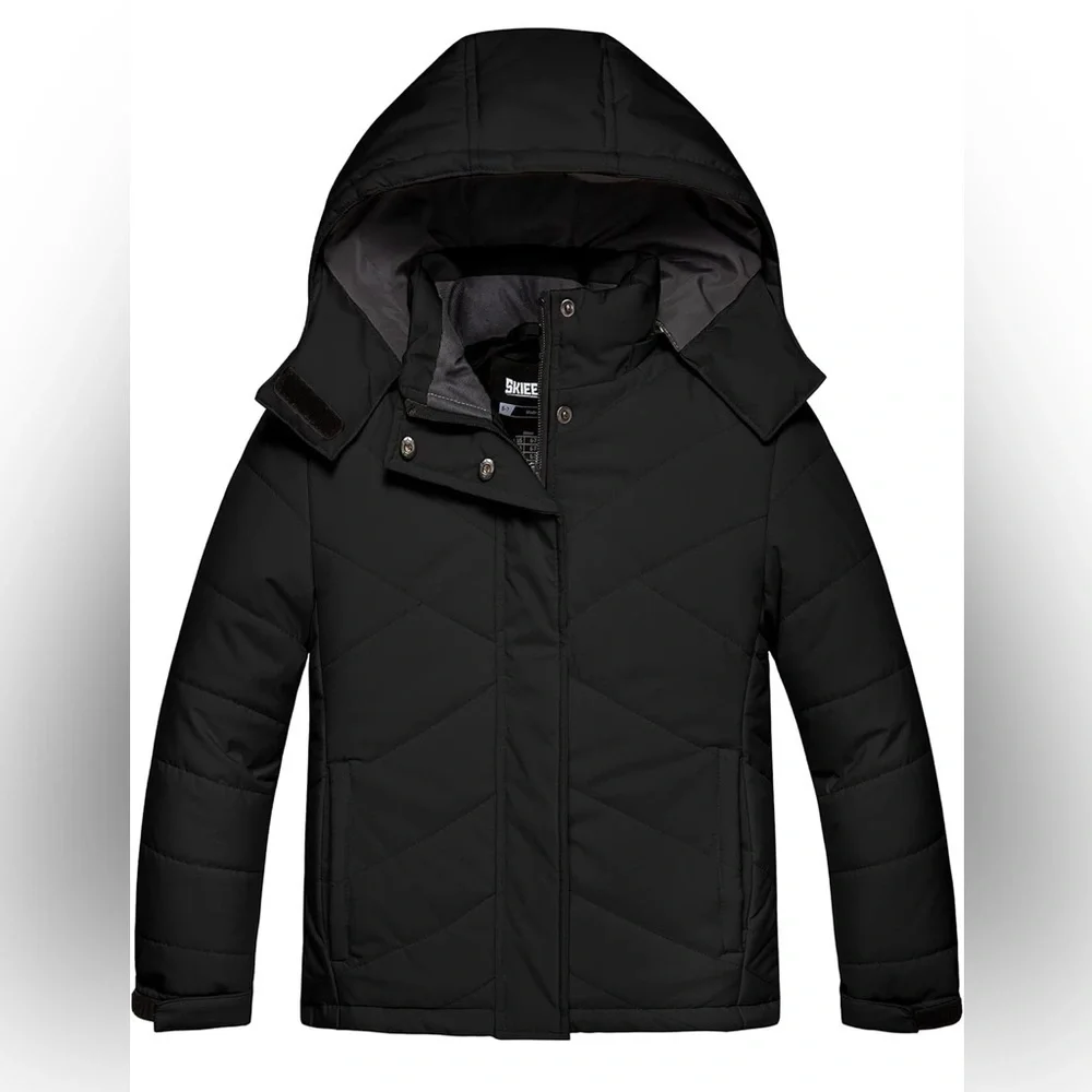 SKIEER black snow kids Jacket 10-12
